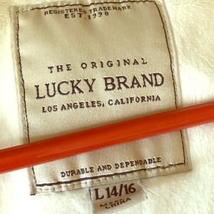 Lucky brand zip up jacket size 14/16 girls.